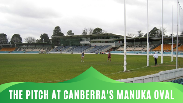 The pitch at Canberras Manuka Oval