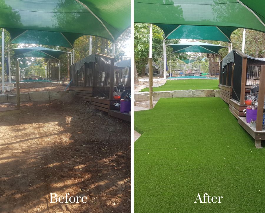 Before and After - Artificial Grass Installation Project in The Gap